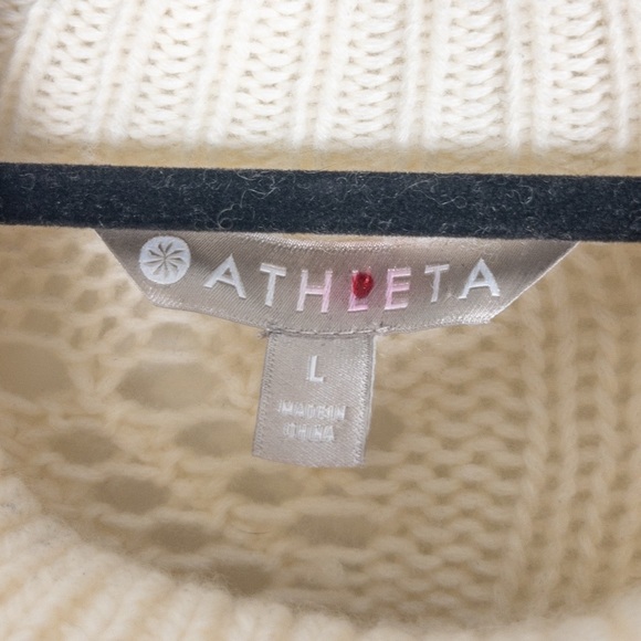 Athleta Wool Cashmere Ivory Bedford Cable Knit Sweater - Picture 6 of 15